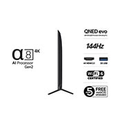 LG 65'' QNED evo MiniLED AI QNED92 4K Smart TV 2025, Takaa otettu kuva LG QNED evo QNED92 TV -televisiosta., 65QNED92A6A, thumbnail 3