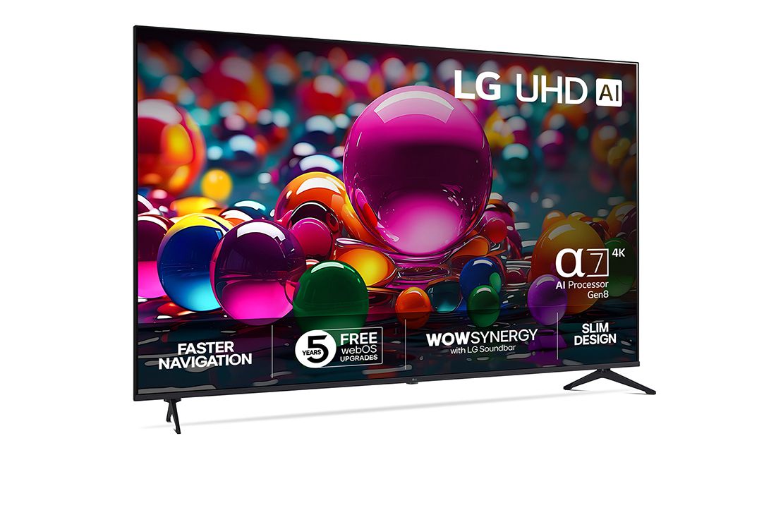 LG 86'' UHD AI UA75 4K Smart TV 2025, Right View, 86UA75006LA, thumbnail 2