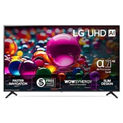 LG 86'' UHD AI UA75 4K Smart TV 2025, Front view, 86UA75006LA, thumbnail 1