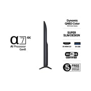 LG 43'' QNED AI QNED7E 4K Smart TV 2025, 43 tuuman LG QNED AI QNED7E 4K -älytelevisio 2025, 43QNED7EA6B, thumbnail 3