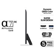 LG 55'' QNED AI QNED81 4K Smart TV 2025, 65 tuuman LG QNED AI QNED82 4K -älytelevisio 2025, 55QNED81A6A, thumbnail 3