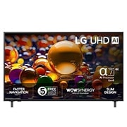 LG 50'' UHD AI UA74 4K Smart TV 2025, Front view, 50UA74006LB, thumbnail 1