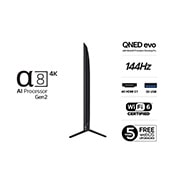 LG 55'' QNED evo MiniLED AI QNED92 4K Smart TV 2025, Takaa otettu kuva LG QNED evo QNED92 TV -televisiosta., 55QNED92A6A, thumbnail 3