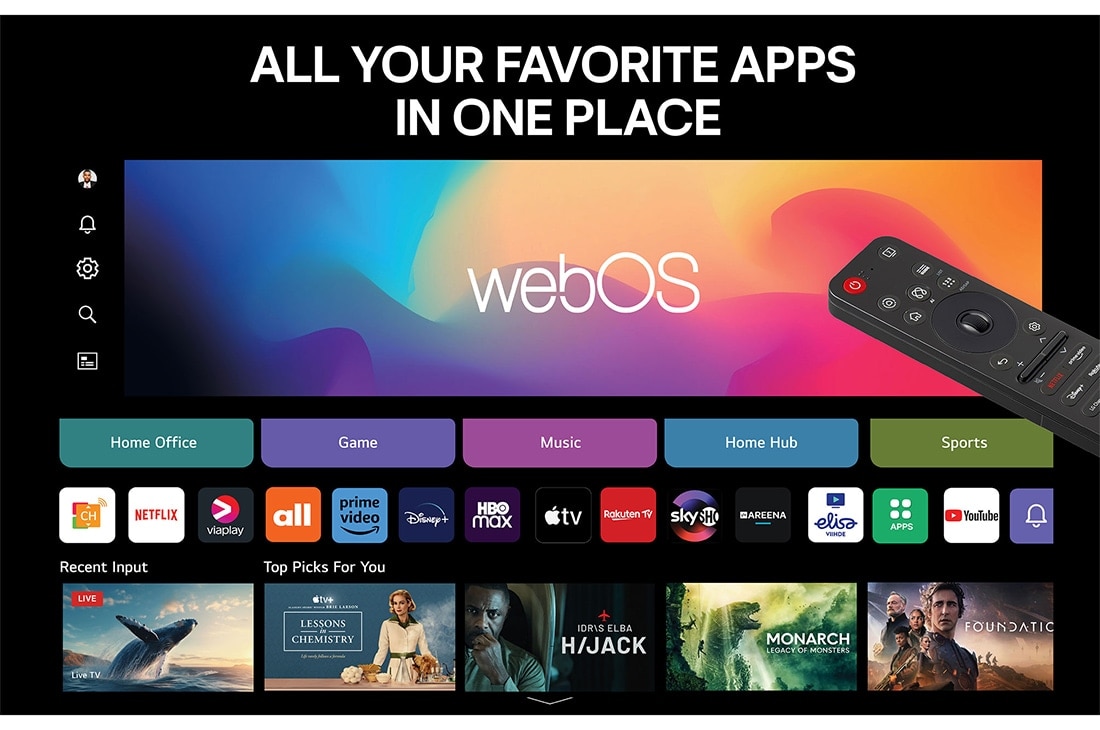 LG 43'' UHD AI UA74 4K Smart TV 2025, all your favorite apps in one place, 43UA74006LB, thumbnail 5