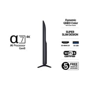 LG 50'' QNED AI QNED7E 4K Smart TV 2025, 50 tuuman LG QNED AI QNED7E 4K -älytelevisio 2025, 50QNED7EA6B, thumbnail 3