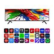 LG 75'' QNED evo MiniLED AI QNED92 4K Smart TV 2025, Edestä ja sivulta otetut kuvat LG QNED evo QNED92 TV -televisiosta, joista näkyy sen pituus, leveys, korkeus ja syvyys., 75QNED92A6A, thumbnail 5