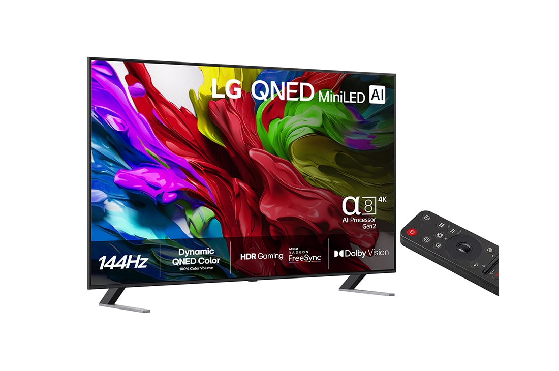 LG 86'' QNED evo MiniLED AI QNED85 4K Smart TV 2025, 50 tuuman LG QNED evo AI QNED85 MiniLED 4K -älytelevisio 2025, 86QNED85A6C, thumbnail 2