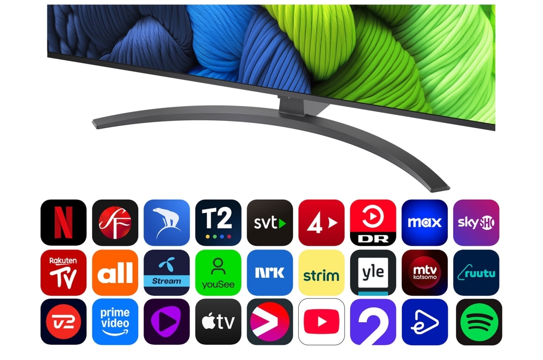 LG 65'' NanoCell AI NANO82 4K Smart TV 2025, Vasemmalta otettu sivukuva LG NanoCell NANO82 TV -televisiosta., 65NANO82A6B, thumbnail 4