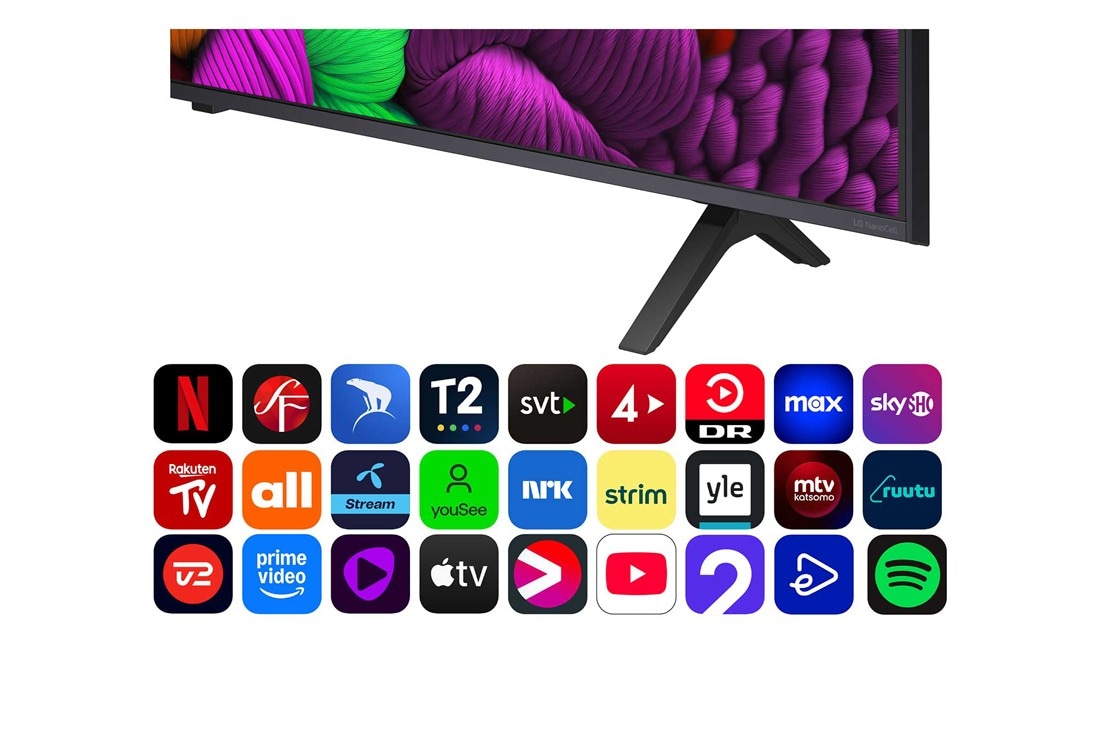 LG 55'' NanoCell AI NANO8E 4K Smart TV 2025, Close up bottm right, 55NANO8EA6A, thumbnail 4