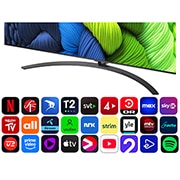 LG 86'' NanoCell AI NANO82 4K Smart TV 2025, Vasemmalta otettu sivukuva LG NanoCell NANO82 TV -televisiosta., 86NANO82A6B, thumbnail 4