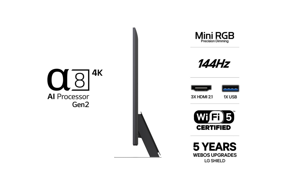 LG 55'' Mini RGB MRGB87 4K AI TV - 2026, LG 55" Mini RGB MRGB87 4K AI TV - 2026, 55MRGB87B6B, thumbnail 3