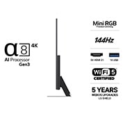 LG 75'' Mini RGB MRGB87 4K AI TV - 2026, Lifestyle view, 75MRGB87B6B, thumbnail 3