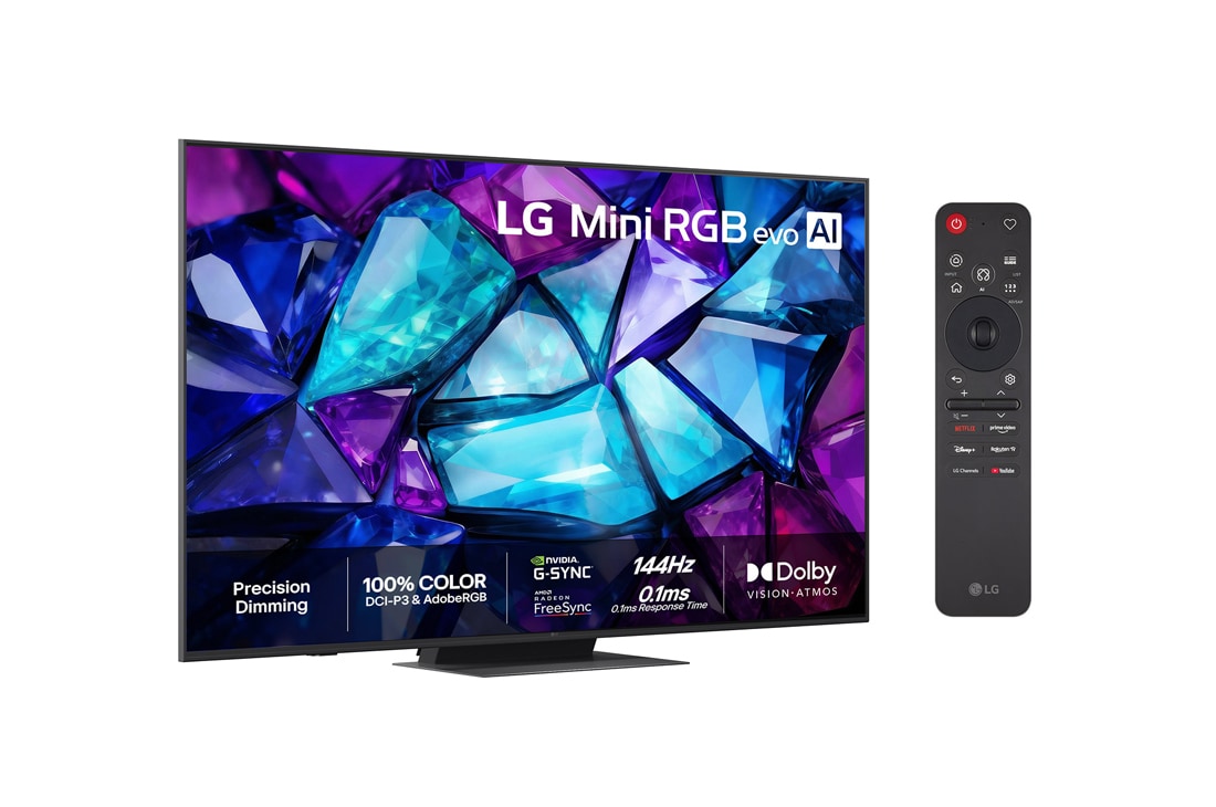 LG 75'' Mini RGB MRGB88 4K AI TV - 2026 , side view, 75MRGB88B6B, thumbnail 2