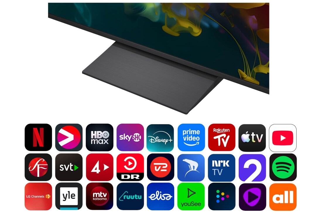 LG 85'' QNED evo MiniLED QNED81 4K AI TV - 2026, LG QNED evo AI QNED80 Mini LED -television näytöllä näkyy jaettu rannikkokallionäkymä, joka havainnollistaa, miten Mini LED tuo esiin terävämmät kalliopintojen tekstuurit ja selkeämmät meren yksityisk, 85QNED81B6A, thumbnail 5