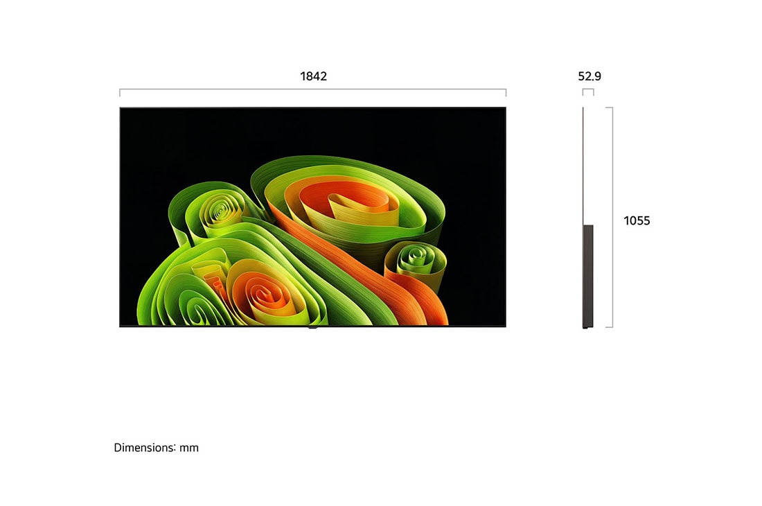 LG 83'' OLED B6E 4K AI TV - 2026, LG 83" OLED B6E 4K AI TV - 2026, OLED83B6ELB, thumbnail 4