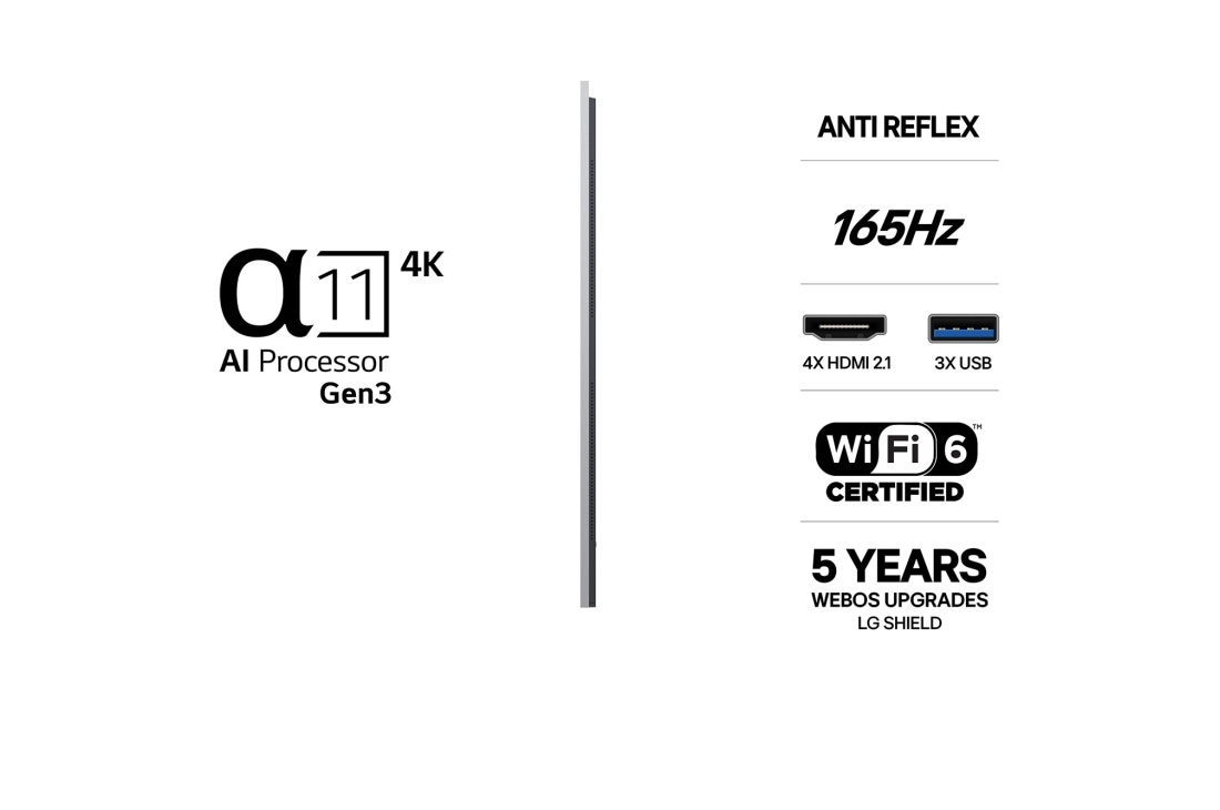 LG 83'' OLED evo Gallery G6 4K AI TV - 2026, LG 83" OLED evo Gallery G6 4K AI TV - 2026, OLED83G64LW, thumbnail 3