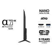 LG 75'' Nano UHD NU80 4K AI TV - 2026, a7, 75NU800B6LA, thumbnail 3