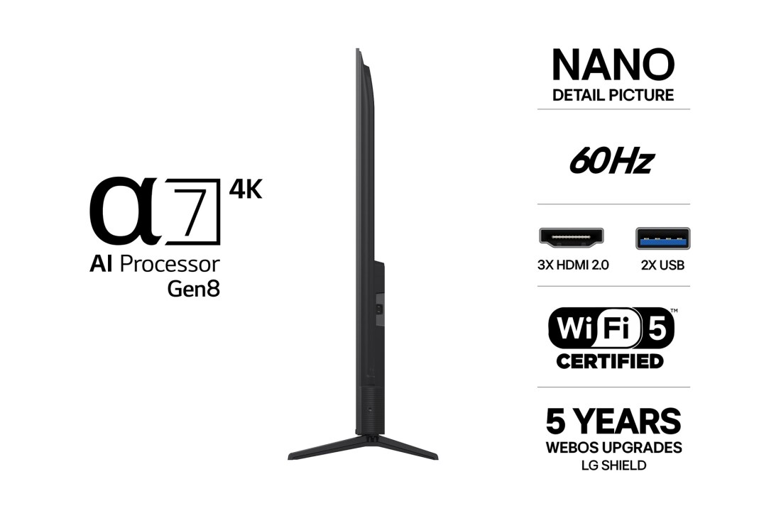 LG 85'' Nano UHD NU80 4K AI TV - 2026, a7, 85NU800B6LA, thumbnail 3