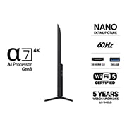 LG 85'' Nano UHD NU80 4K AI TV - 2026, a7, 85NU800B6LA, thumbnail 3