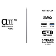 LG 55'' OLED evo Gallery G6 4K AI TV - 2026, OLED77G64LW, OLED55G64LW, thumbnail 3