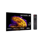 LG 65'' OLED evo Gallery G6 4K AI TV - 2026, Vuonna 2026 julkaistun LG OLED evo AI G6:n edestäpäin kuvatussa näkymässä on kuva kerrostetuista, monivärisistä muodoista, ja siinä on Hyper Radiant Color Tech sekä Perfect Black & Perfect Color -omin, OLED65G64LW, thumbnail 2
