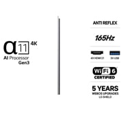 LG 77'' OLED evo Gallery G6 4K AI TV - 2026, OLED77G64LW, OLED77G64LW, thumbnail 3