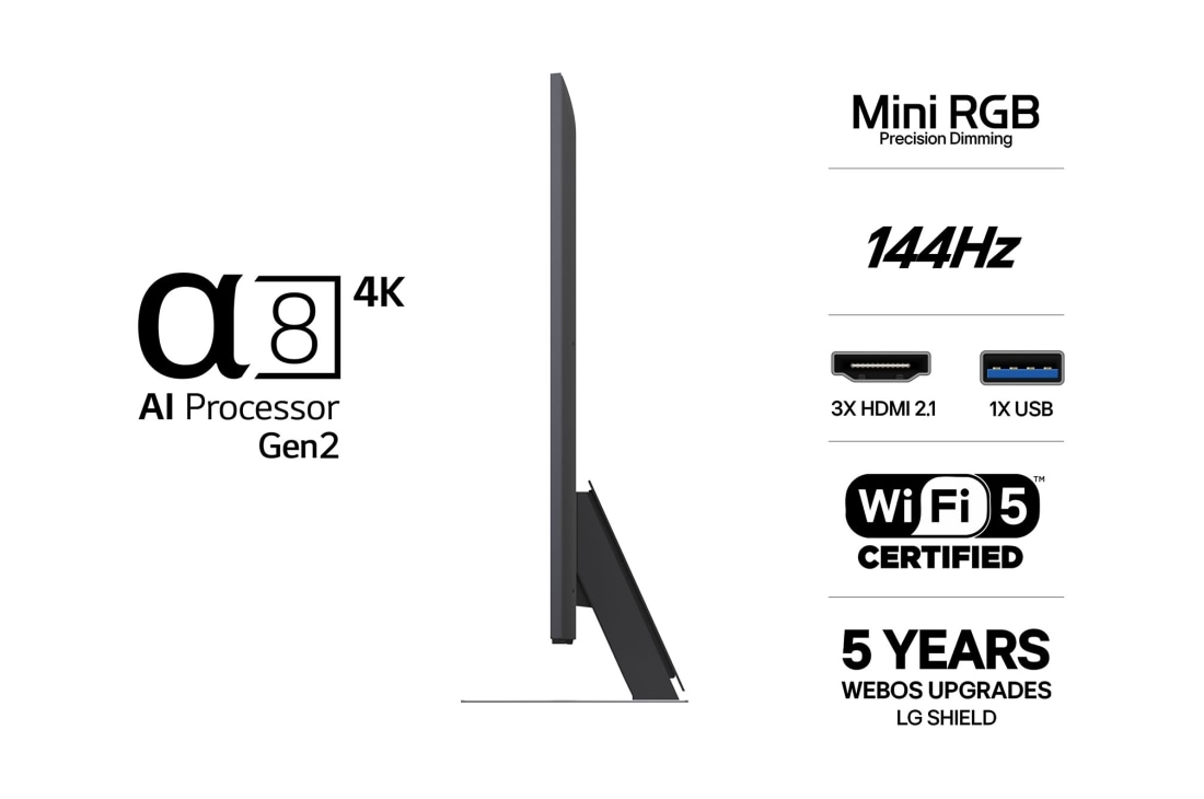 LG 55'' Mini RGB MRGB86 4K AI TV - 2026, 55MRGB86B6A, thumbnail 3