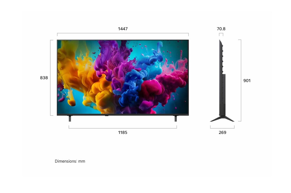 LG 65'' QNED evo MiniLED QNED8M 4K AI TV - 2026, LG QNED 8M: Dynaamiset kontrastit, puhtaat värit. LG QNED 8E herättää viihteesi eloon henkeäsalpaavalla loistolla. Yhdistämällä QNED MiniLED -näytön tehon Dynamic QNED Color Pro -teknologiaan, tämä TV, 65QNED8MB6C, thumbnail 2