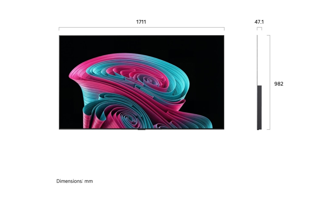 LG 77'' OLED evo C65 4K AI TV - 2026, OLED77C65LA, thumbnail 4