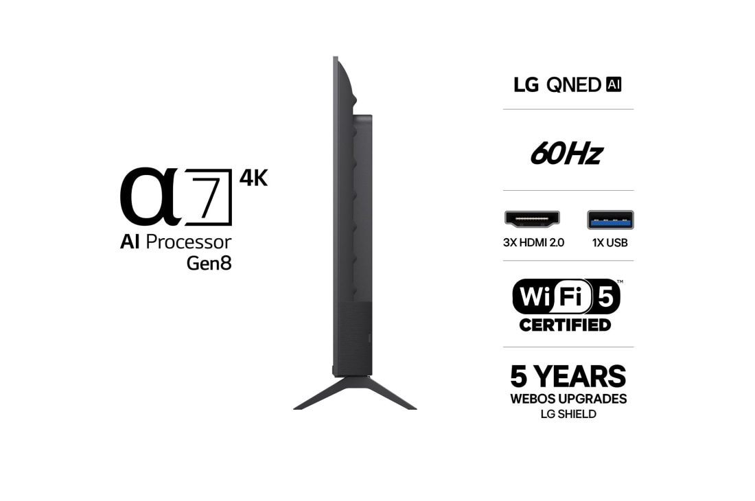 LG 43'' QNED70 4K AI TV - 2026, LG 43" QNED70 4K AI TV - 2026, 43QNED70B6C, thumbnail 3