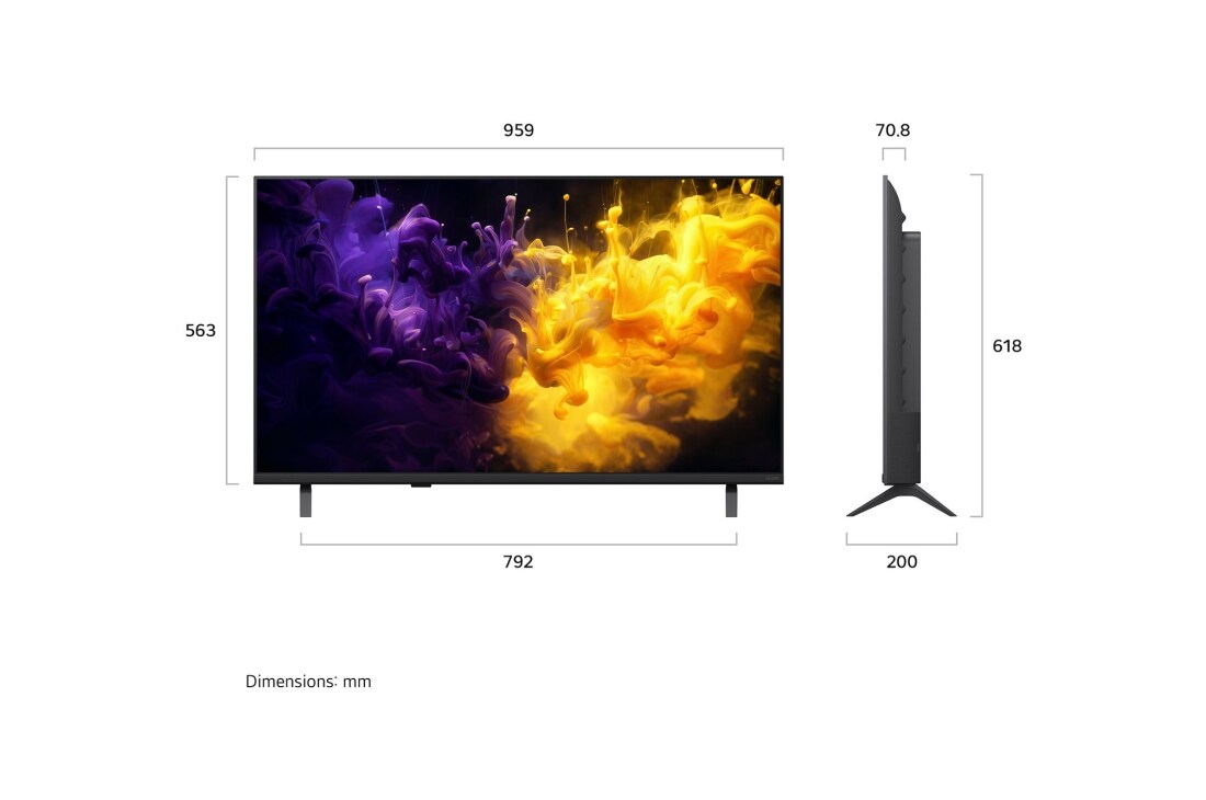 LG 43'' QNED70 4K AI TV - 2026, LG 43" QNED70 4K AI TV - 2026, 43QNED70B6C, thumbnail 4