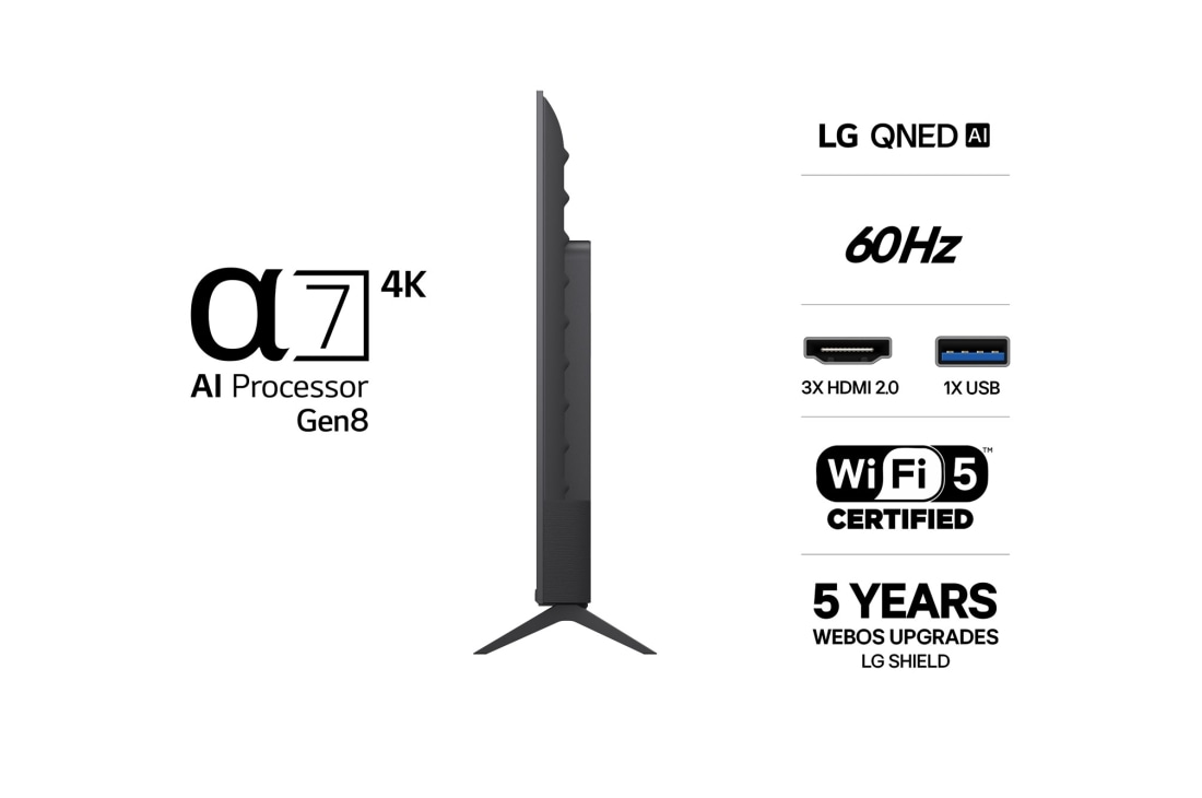LG 50'' QNED70 4K AI TV - 2026, LG 50" QNED70 4K AI TV - 2026, 50QNED70B6C, thumbnail 3