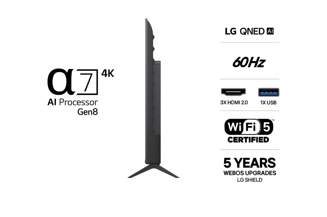 LG 55'' QNED7E 4K AI TV - 2026, 55QNED7EB3C, thumbnail 3