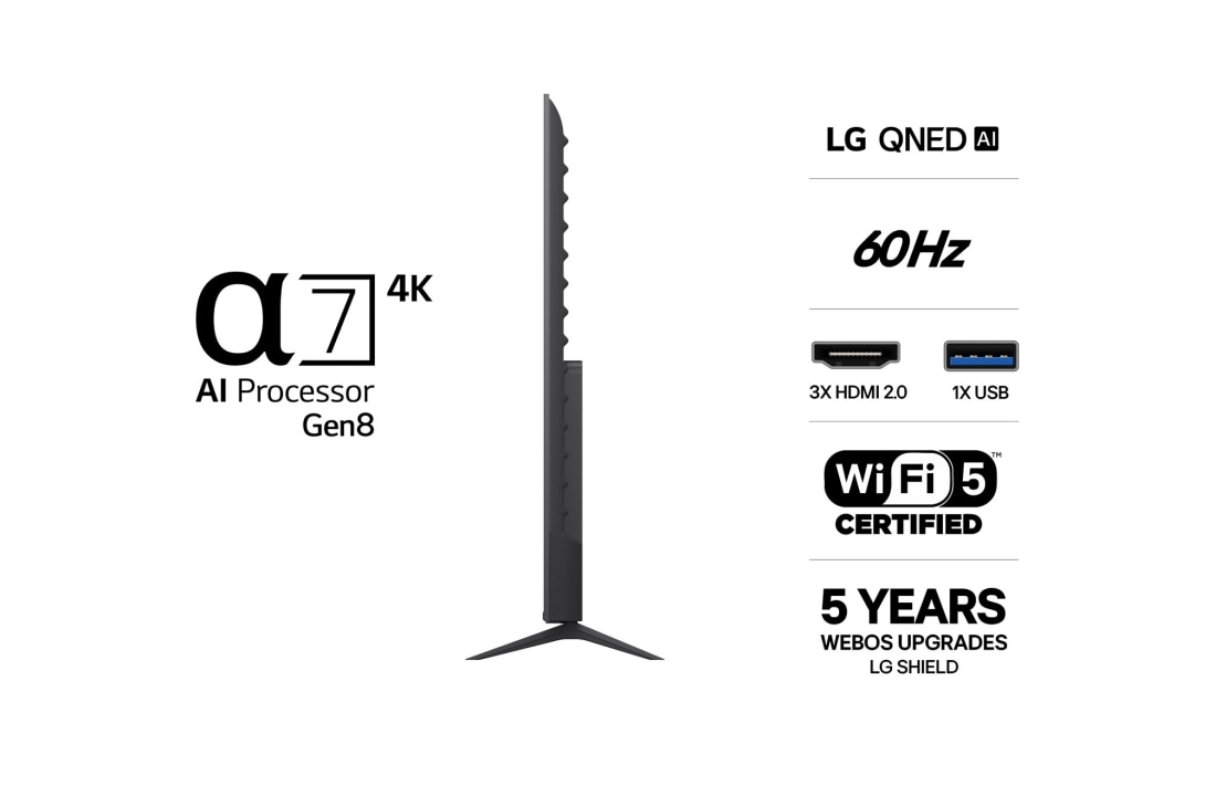 LG 75'' QNED70 4K AI TV - 2026, LG 75" QNED70 4K AI TV - 2026, 75QNED70B6A, thumbnail 3