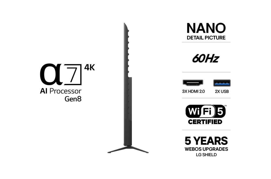 LG 85'' Nano UHD NU8E 4K AI TV - 2026, LG 85" Nano UHD NU8E 4K AI TV - 2026, 85NU8E0B3LA, thumbnail 3