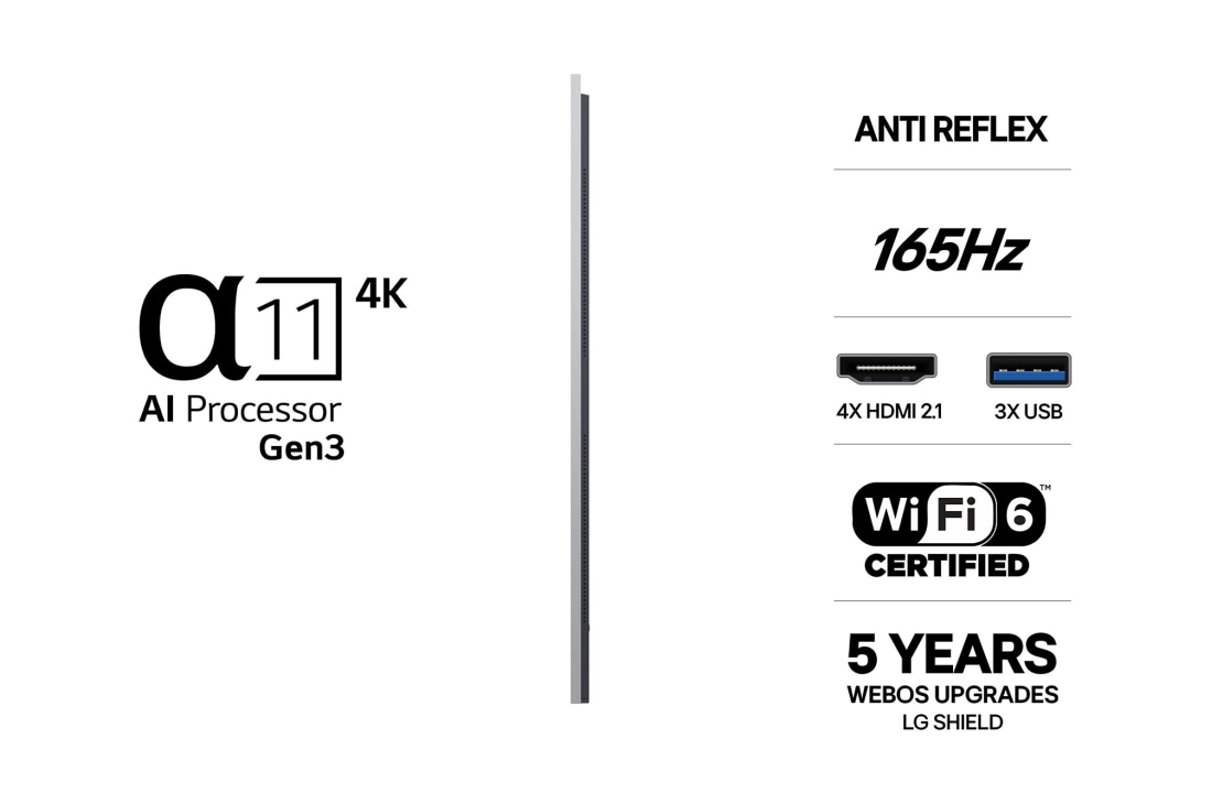 LG 97'' OLED evo Gallery G6 seinäkiinnike 4K AI TV - 2026, OLED97G64LW, thumbnail 3