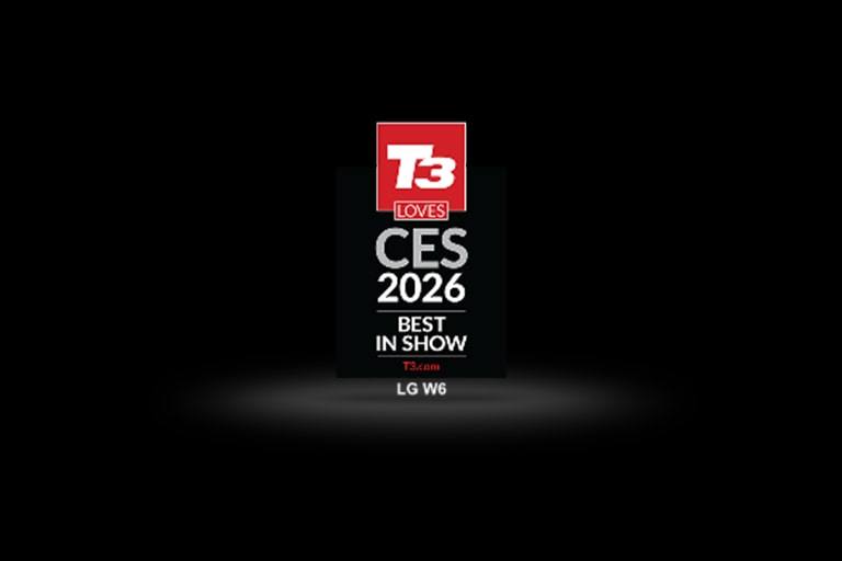 LG OLED evo AI W6 Wallpaper TV on saanut T3 CES 2026 Best in Show -tunnustuksen sen huippuluokan kuvanlaadun ansiosta.