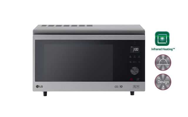 A front view of lg microwave neochef. 