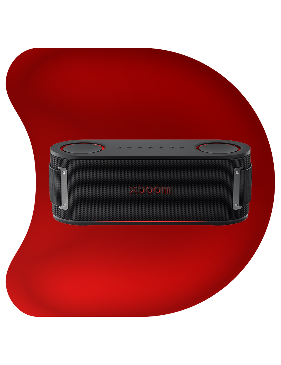 LG XBOOM Bounce portable Bluetooth speaker, compact round design with 360° sound