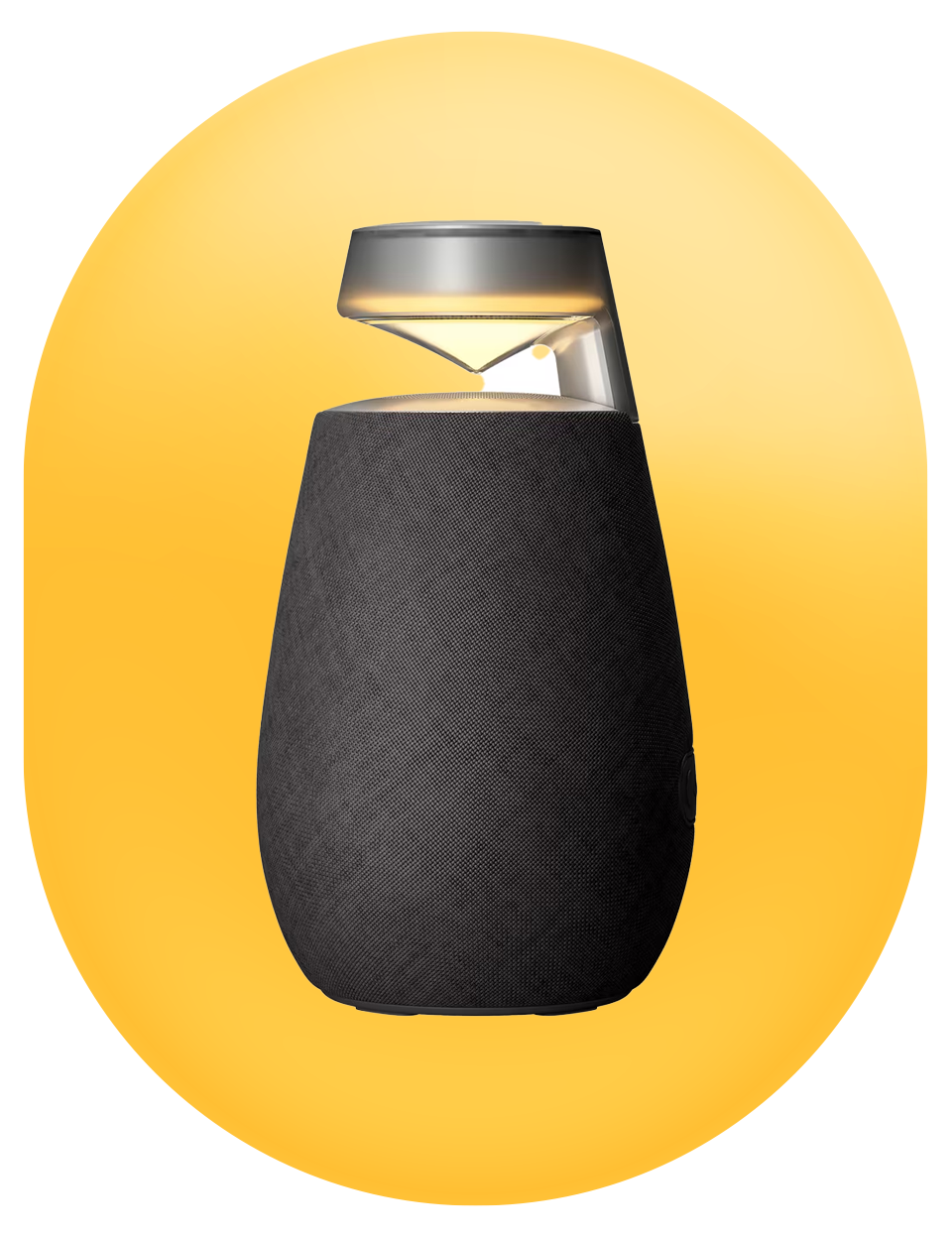 LG XBOOM 360 XO2TBK portable Bluetooth speaker with ambient mood lighting in sleek tower design