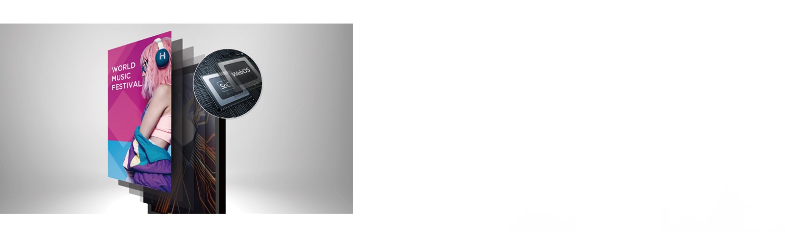 It has improved user convenience by utilizing the SoC and webOS.