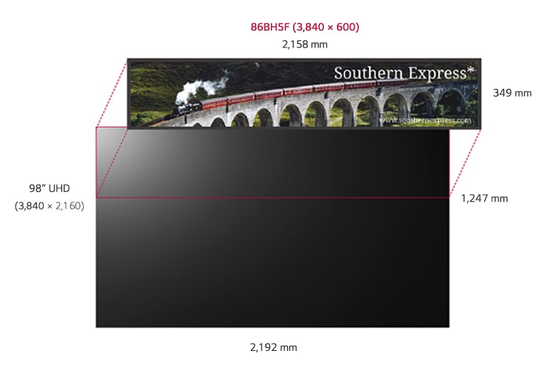 Ultra HD Resolution (3,840 x 600)