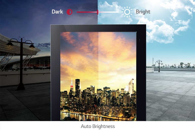 The screen can adjust its brightness automatically according to the ambient light.
