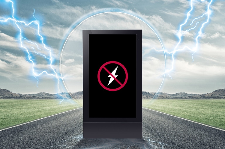 The display is protected from external electrical hazards.