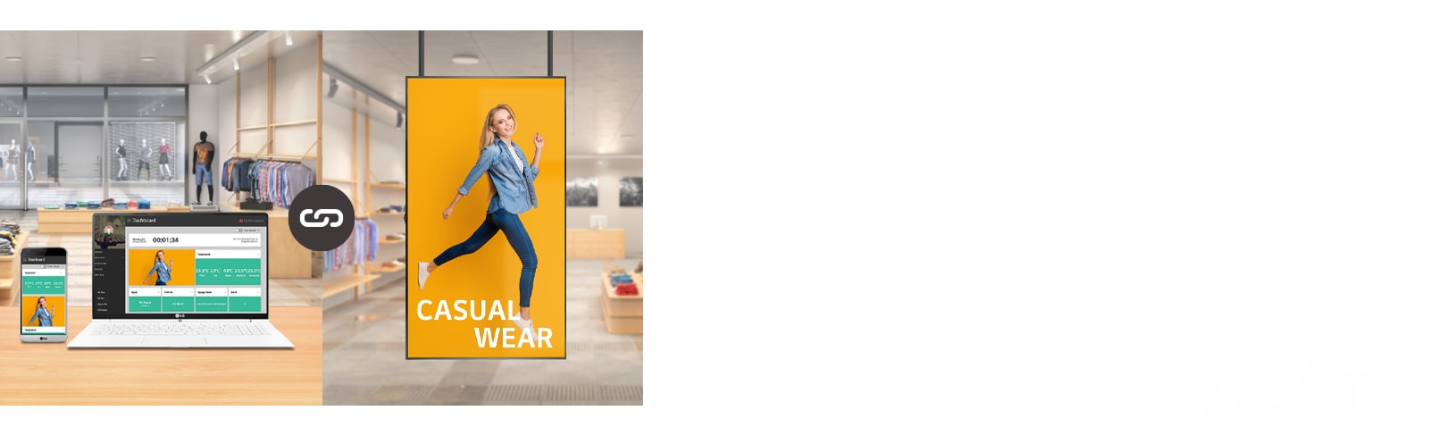 User can monitor and control their displays through mobile phone and laptop.