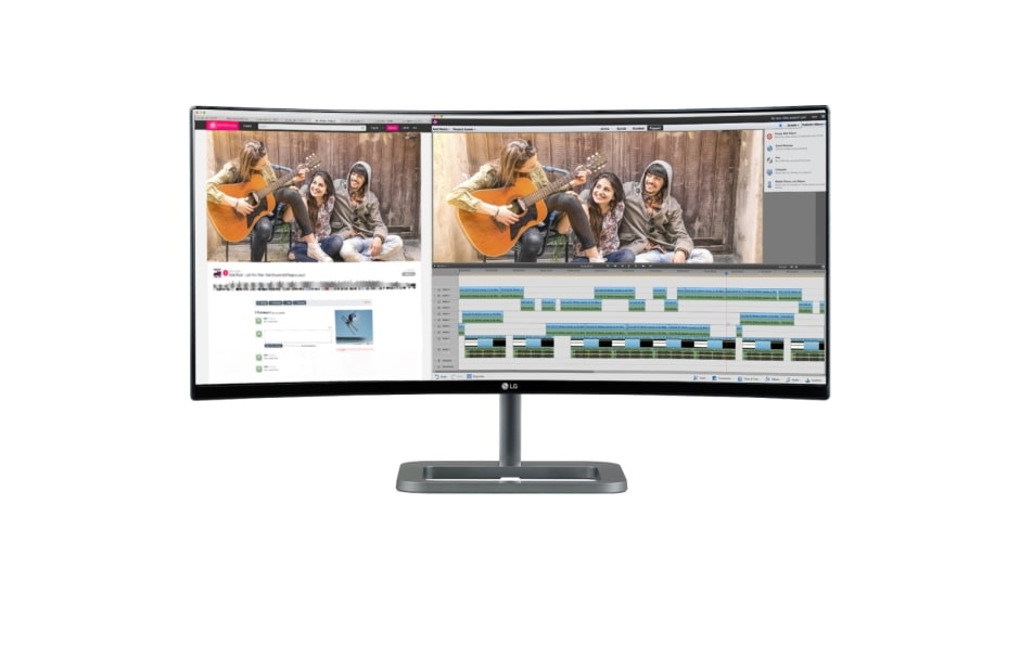 LG 34'' Class Curved 21:9 UltraWide™ QHD IPS LED Monitor (34'' Diagonal), 34UC87C-B