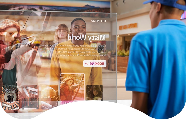 LG Transparent OLED brings content to life, blurring the line between the content and the real objects placed behind the screen.