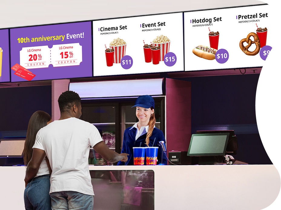 the UH7J-H series clearly deliver content and attract public attention, making it the most suitable display for marketing in airports, retail, shopping malls etc.