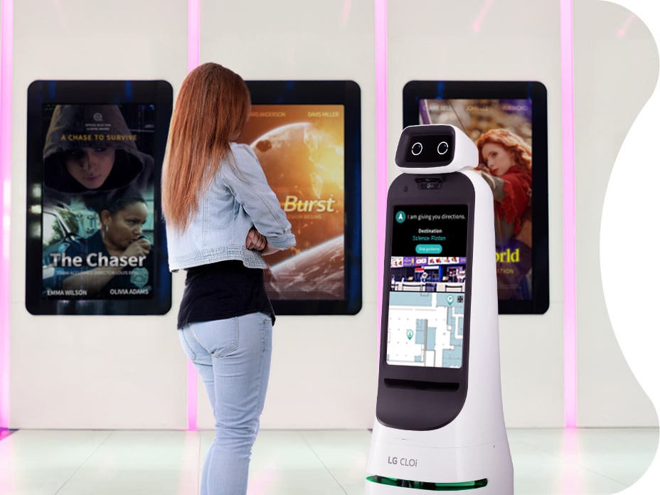 LG CLOi GuideBot is your best choice if you want to provide facility guides and information to customers.