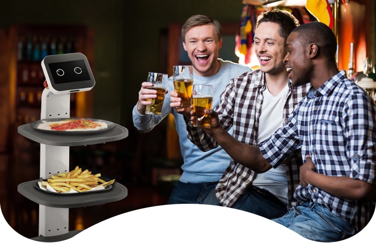LG CLOi ServeBot is your choice if you want a more efficient business operation. Delivering is much more convenient.